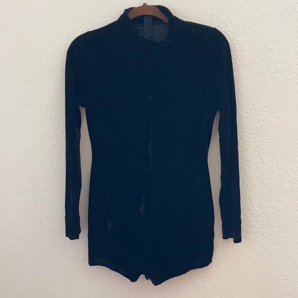 Black Velvet Playsuit